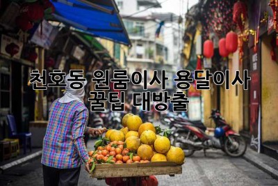 천호동 원룸이사, 용달이사 꿀팁 대방출! 🚚📦✨