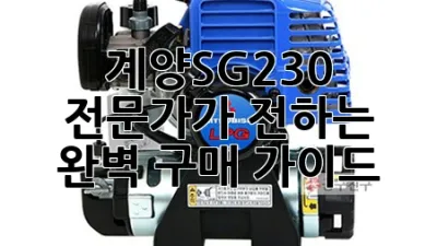 계양SG230: 전문가가 전하는 완벽 구매 가이드 🛠️