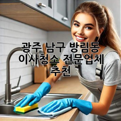 광주 남구 방림동 이사청소 전문업체 추천
