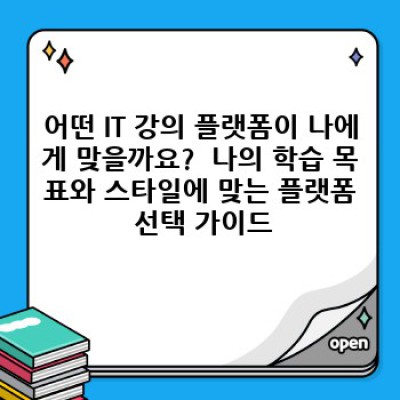 IT 강의 플랫폼 추천: 2024년 최고의 선택은? 장단점 비교분석 및 사례