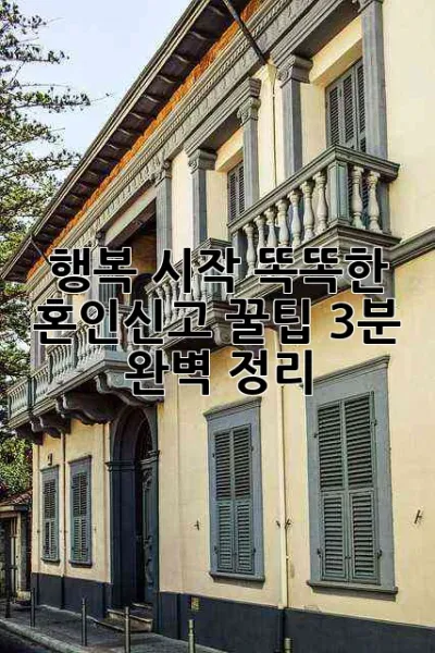 행복 시작! 똑똑한 혼인신고 꿀팁🍯 (3분 완벽 정리)