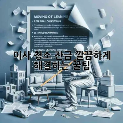 이사 청소 잔금, 깔끔하게 해결하는 꿀팁🍯