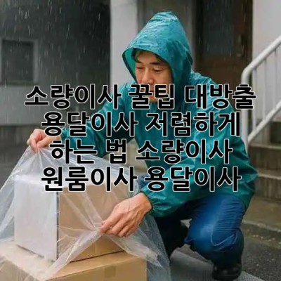 📦 소량이사 꿀팁 대방출! 용달이사 저렴하게 하는 법 #소량이사 #원룸이사 #용달이사