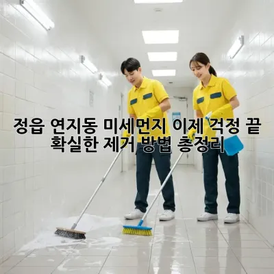 정읍 연지동 미세먼지, 이제 걱정 끝! 확실한 제거 방법 총정리