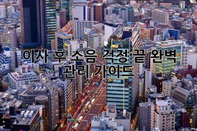 이사 후, 소음 걱정 끝! 완벽 관리 가이드