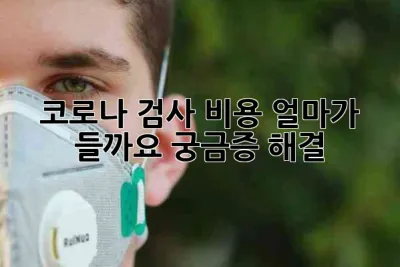 코로나 검사 비용, 얼마가 들까요? 궁금증 해결! 💰