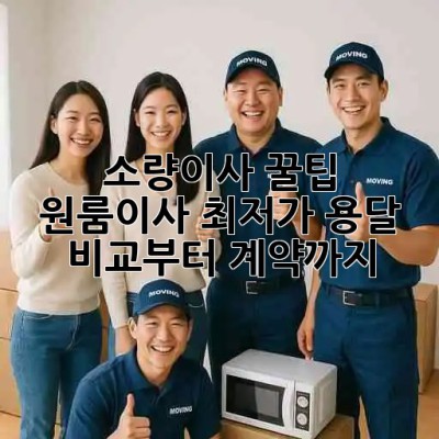 소량이사 꿀팁🍯: 원룸이사 최저가 용달 비교부터 계약까지!