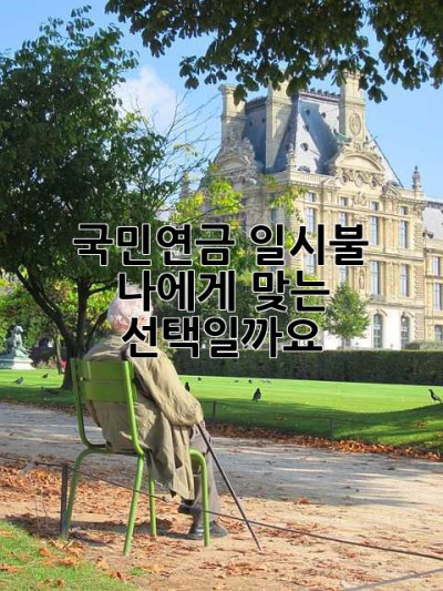 국민연금 일시불, 나에게 맞는 선택일까요?