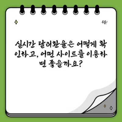달러 환율 완벽 가이드: 오늘의 환율부터 미래 전망까지