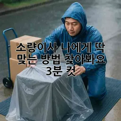 📦 소량이사? 나에게 딱 맞는 방법 찾아봐요! (3분 컷!)